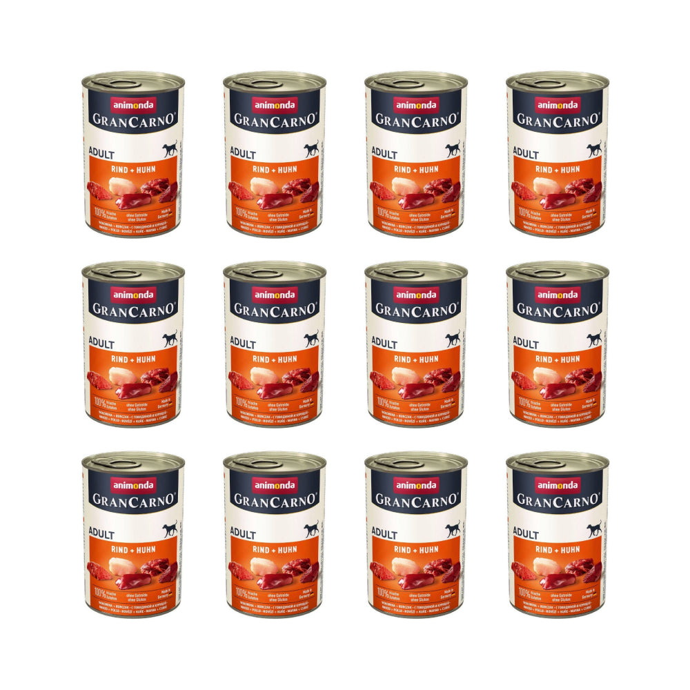 Pakiet Animonda GranCarno Wołowina z Kurczakiem 12 x 800 g
