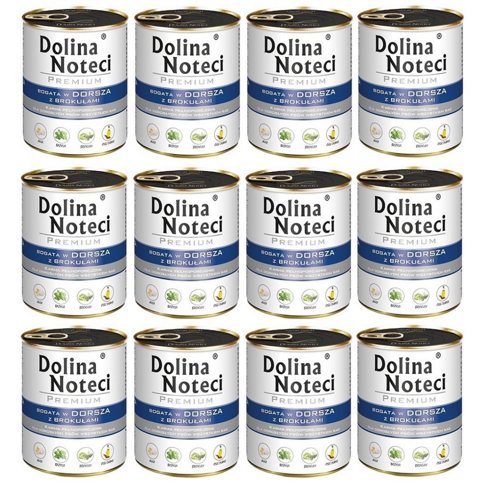 Pakiet Dolina Noteci Premium Bogata w Dorsza z Brokułami 12 x 400 g