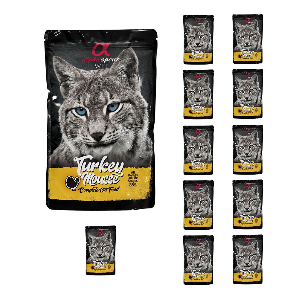 Alpha Spirit Mus z Indyka Dla Kota 12 x 85 g