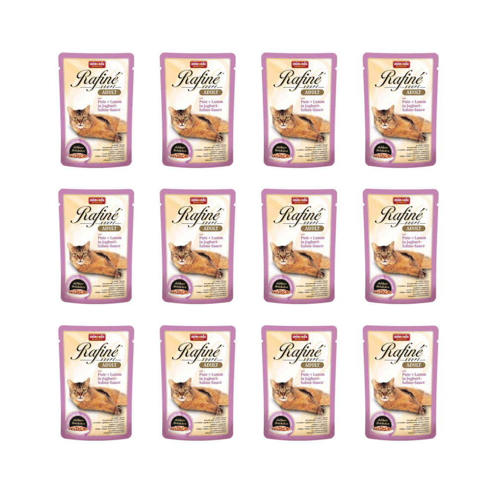 Pakiet Animonda Rafine Soupe Indyk z Jagnięciną z Sosie Jogurtowo - Śmietanowym 12 x 100 g