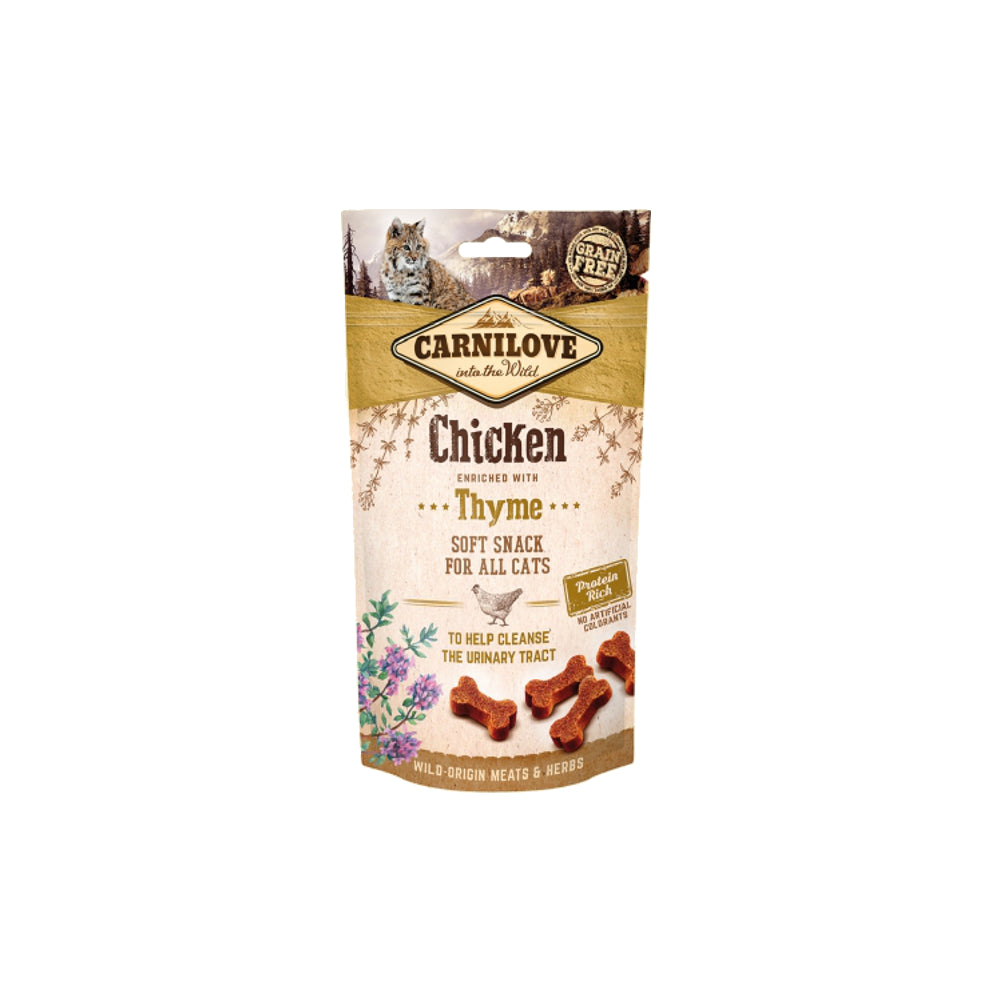 Brit Carnilove Urinary Snack Drogi Moczowe Chicken with Thyme Kurczak Tymianek Przekąska Dla Kotów 50 g