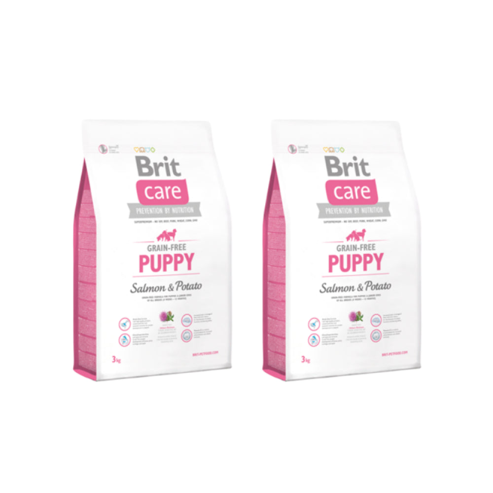Pakiet Brit Care Grain-Free Bezzbożowa Salmon & Potato Łosoś Puppy Karma Dla Szczeniąt 2 x 3 kg