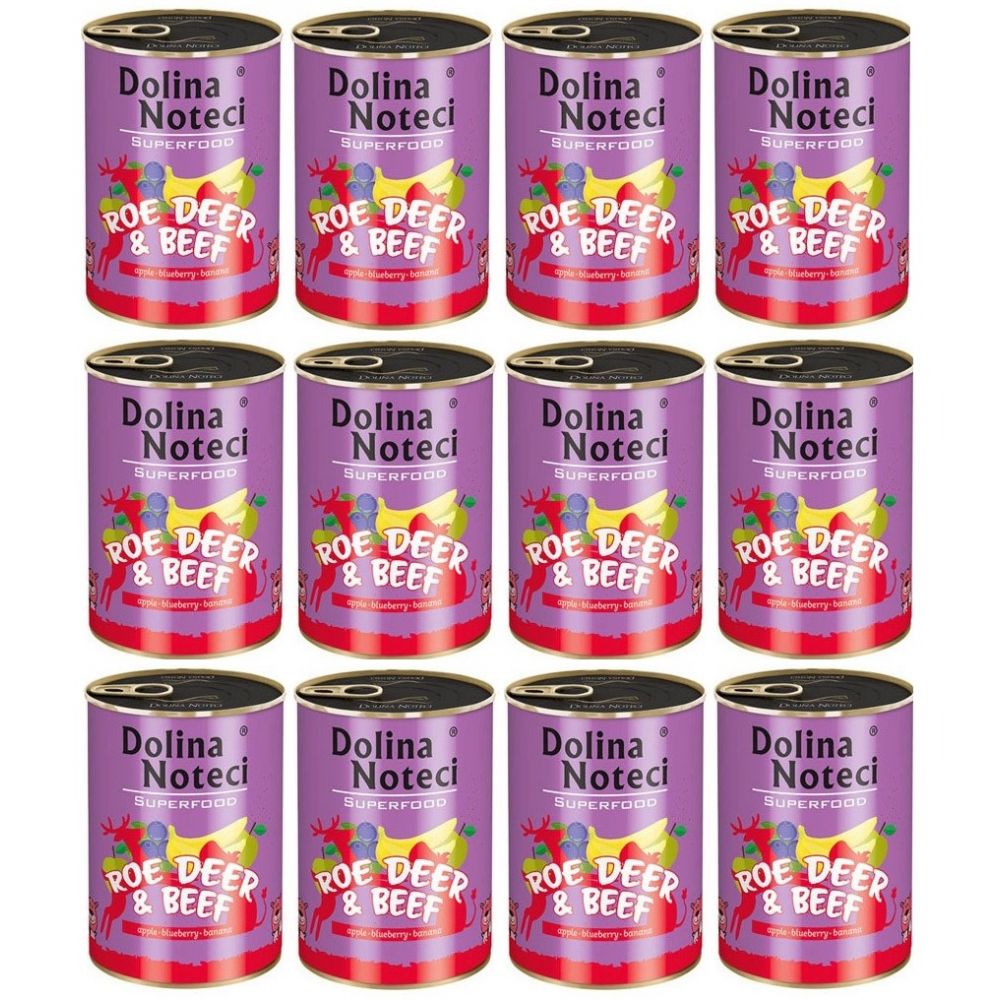 Pakiet Dolina Noteci Superfood Sarna i Wołowina 12 x 400 g