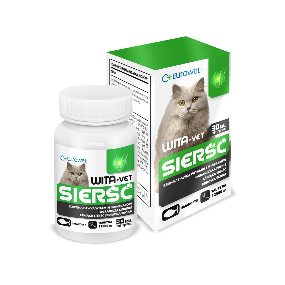 Eurowet Wita - Vet Sierść Kot 30 Tabletek