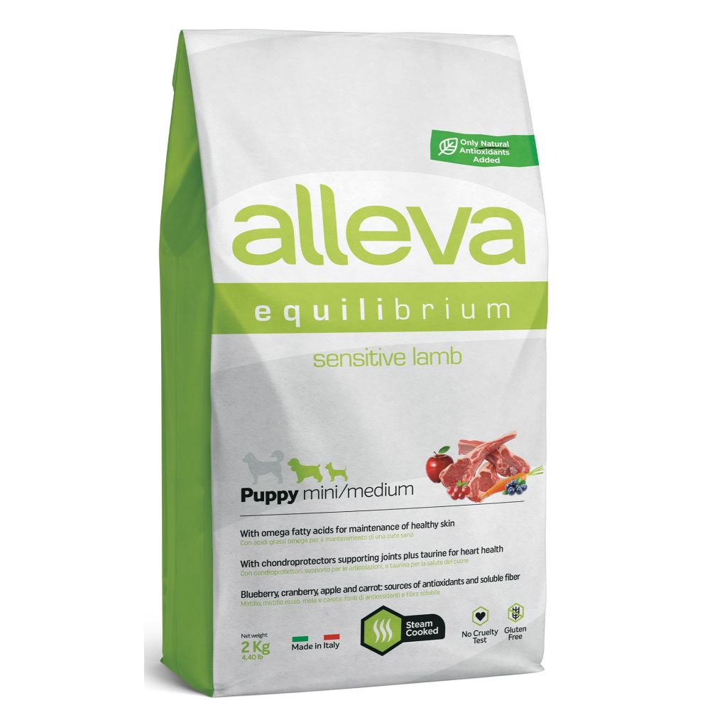 Alleva Equilibrium Sucha Karma Dla Szczeniąt Małych I Średnich Ras, Suk W Ciąży I Karmiących Z Jagnięciną 2 kg