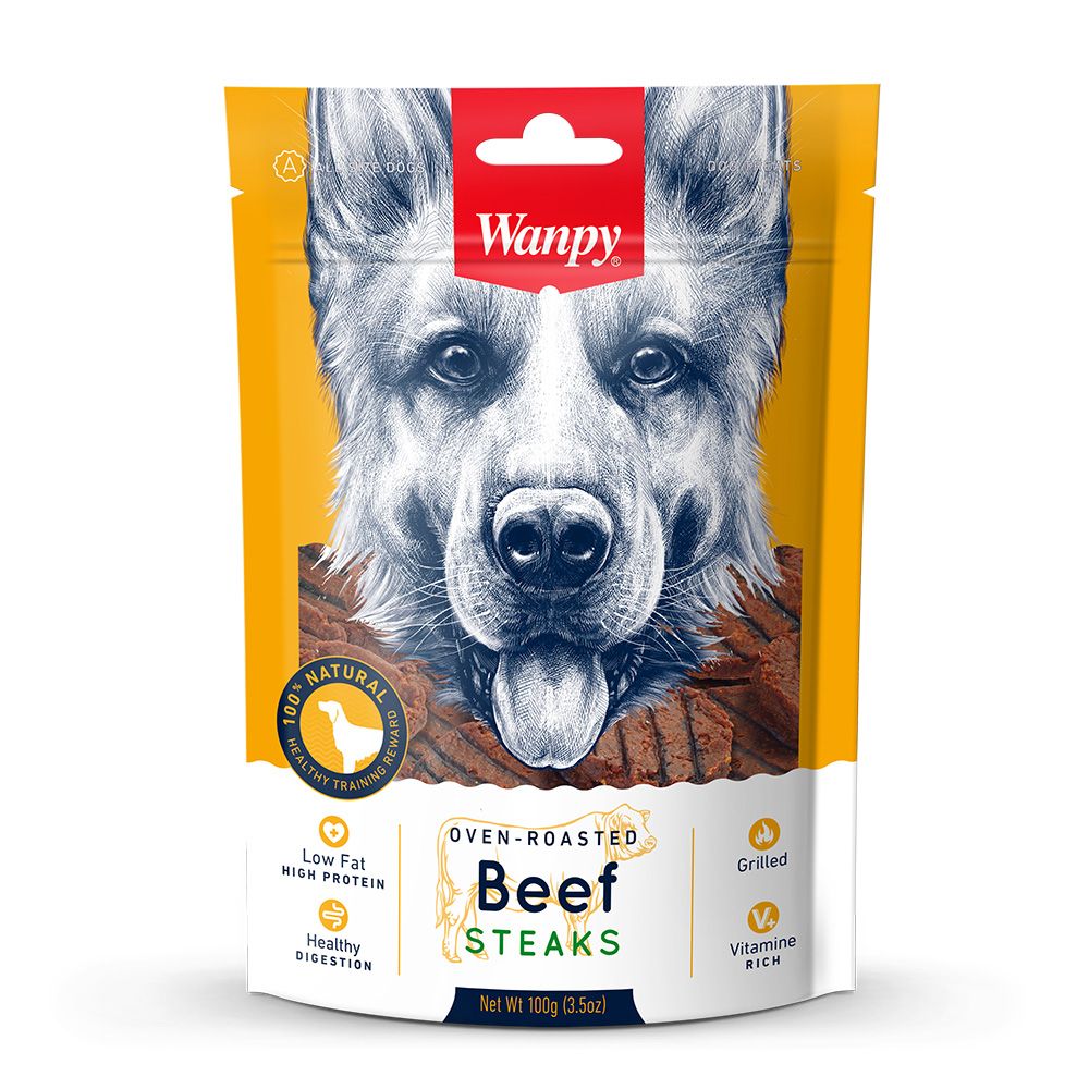 Wanpy Grilled Beef Steak Grillowane Steki Wołowe Przekąska Dla Psa 100 g