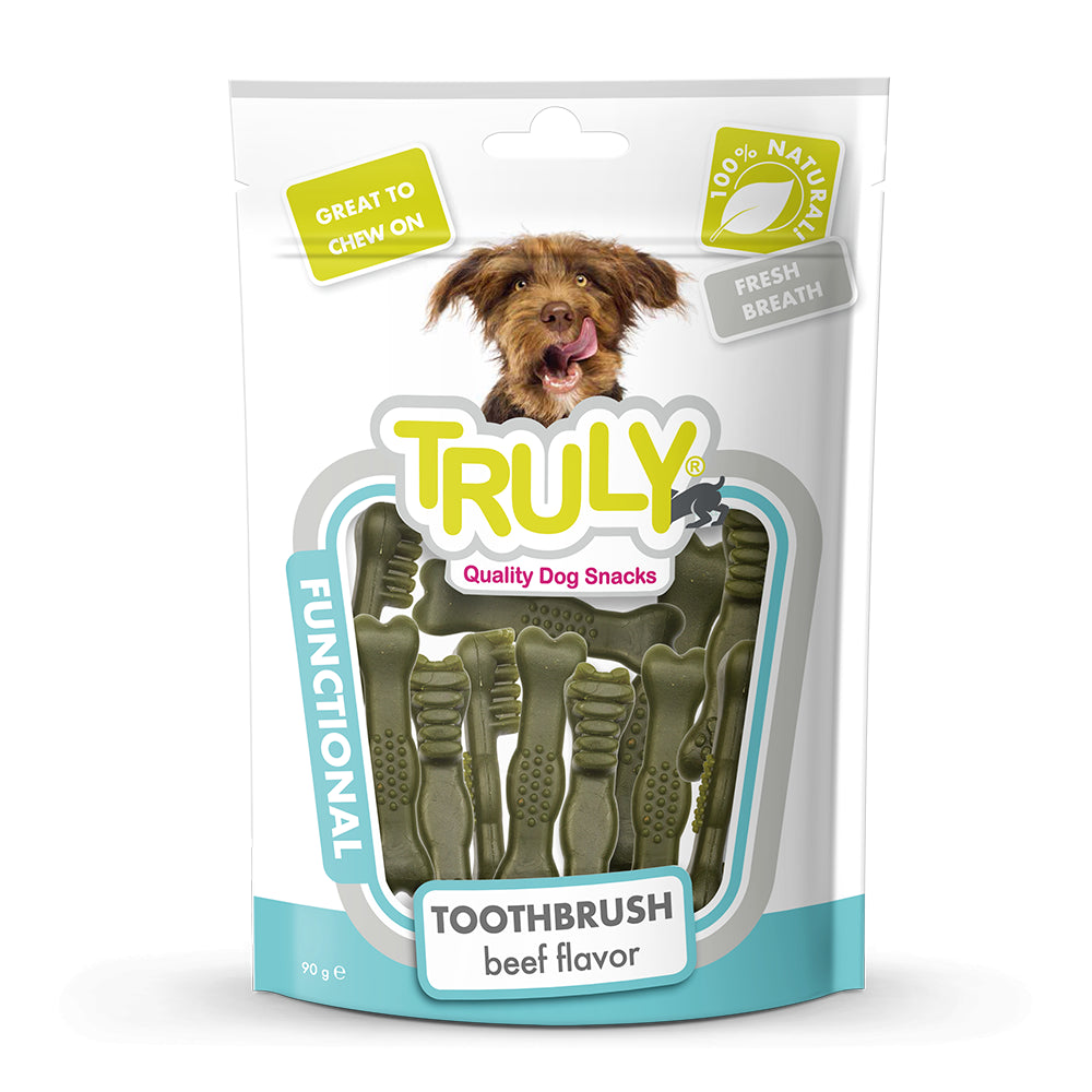 Truly Szczoteczka Do Zębów o Smaku Wołowiny Przysmak Dla Psa 90 g