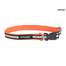 Amiplay Obroża Cotton Shine Regulowana Rozmiar L Pomarańczowa