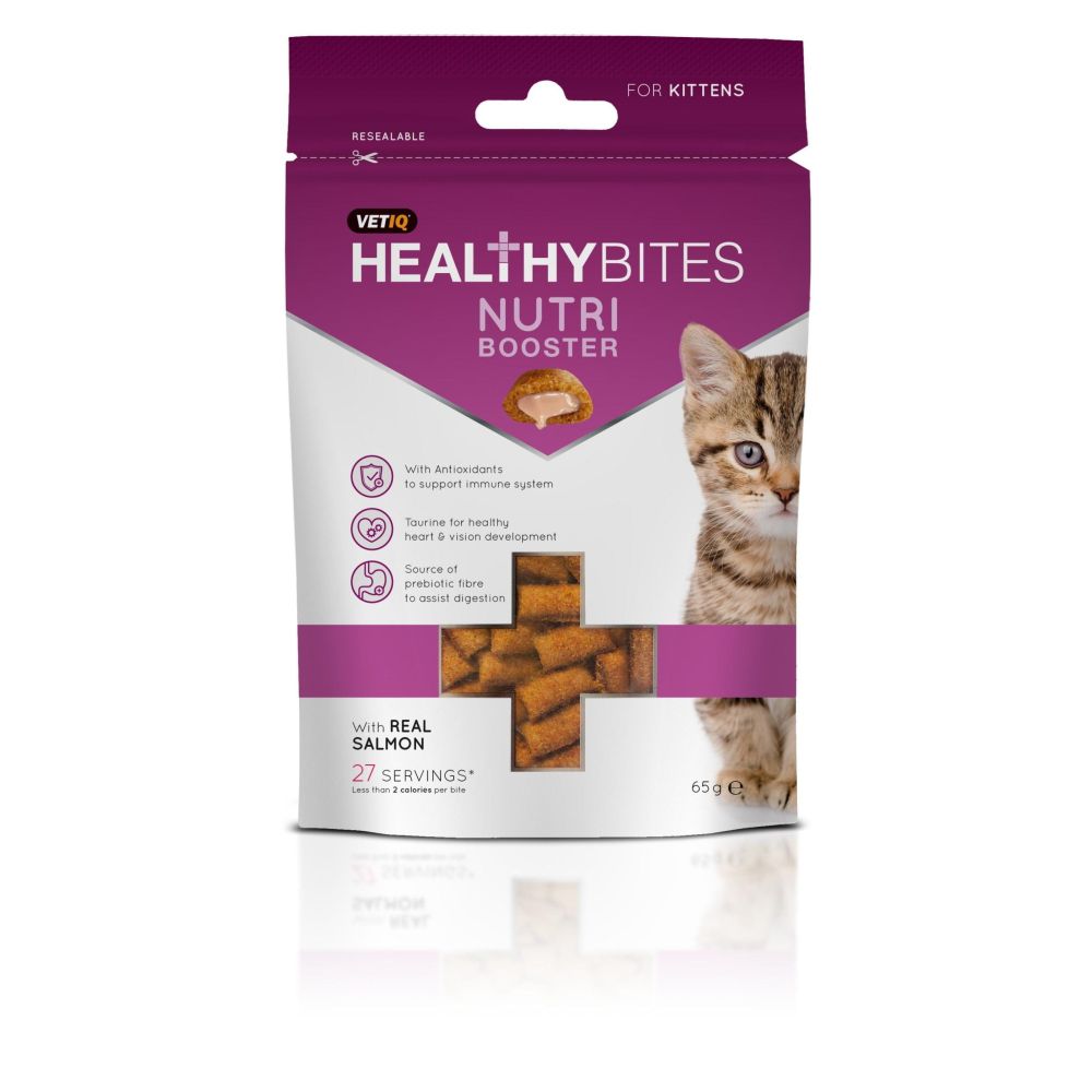 VETIQ HEALTHY BITES NUTRI BOOSTER FOR KITTEN Przysmaki z witaminami dla kociąt 65g