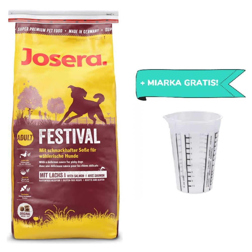 Pakiet Josera Festival Łosoś 15 kg + Miarka do Karmy GRATIS