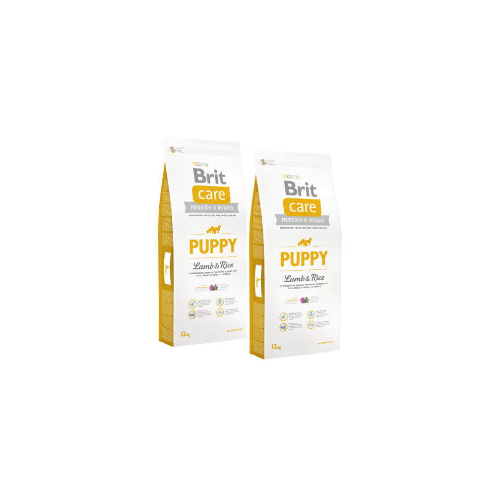 Pakiet Brit Care Lamb & Rice Jagnięcina & Ryż  Puppy Karma Dla Szczeniąt  2 x 12 kg