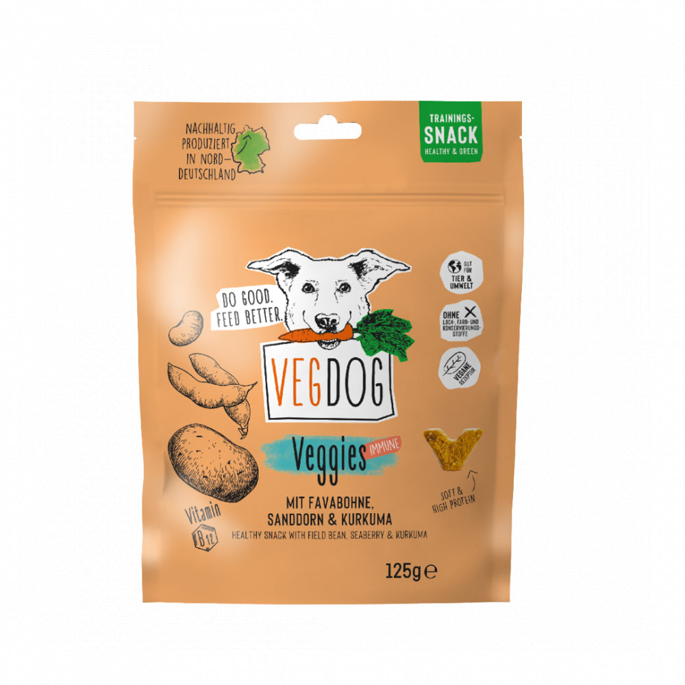 Vegdog Veggies Immune Wegetariański Przysmak Dla Psów Wzmacniający Układ Odpornościowy 125 g