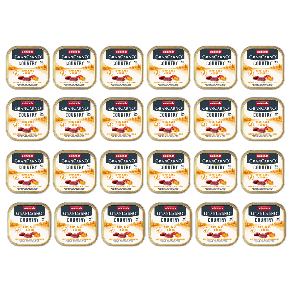 Pakiet Animonda Grancarno Country Wołowina, Gęś i Dynia Mokra Karma Dla Psa 24 x 150 g