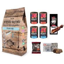 Pakiet Wiejska Zagroda Białoryby 9 kg + 7 GRATISÓW! Karma Mokra, Przysmaki