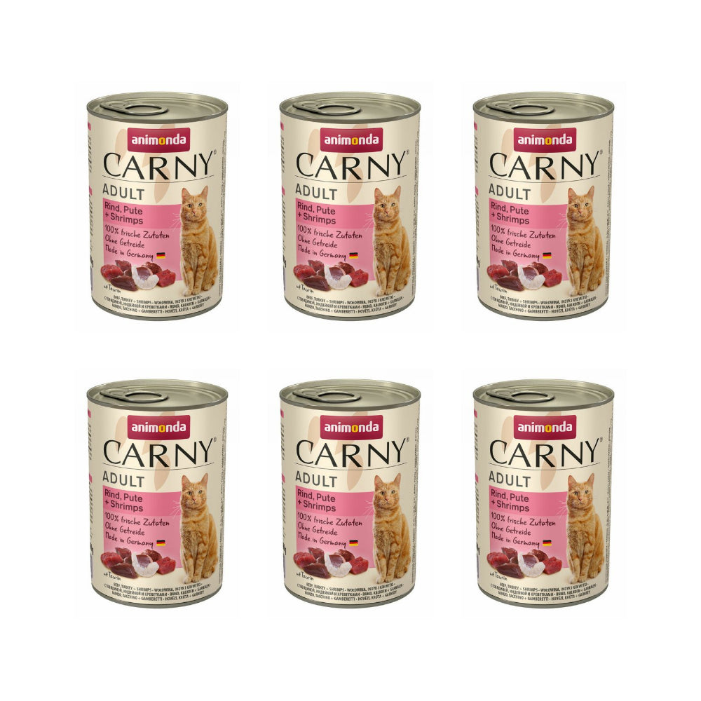 Pakiet Animonda Carny Wołowina, Indyk, Krewetki 6 x 400 g