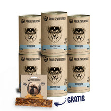 Pakiet Paka Zwierzaka Mokra Karma Dla Psa Dziczyzna i Łosoś 6 x 400 g + Baton Kaczka z Jabłkiem 28 g GRATIS!