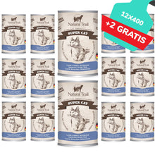 Natural Trail Super Cat Jagnięcina Królik Dzik Bezzbożowa Karma Dla Kota 12 x 400 g + 2 gratis