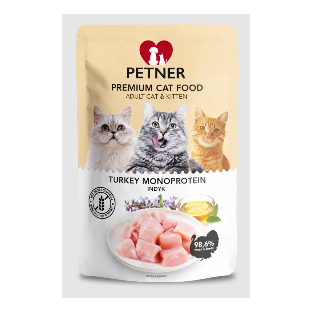 Petner Premium Monoproteinowa Karma Dla Kotów z Indykiem 85 g