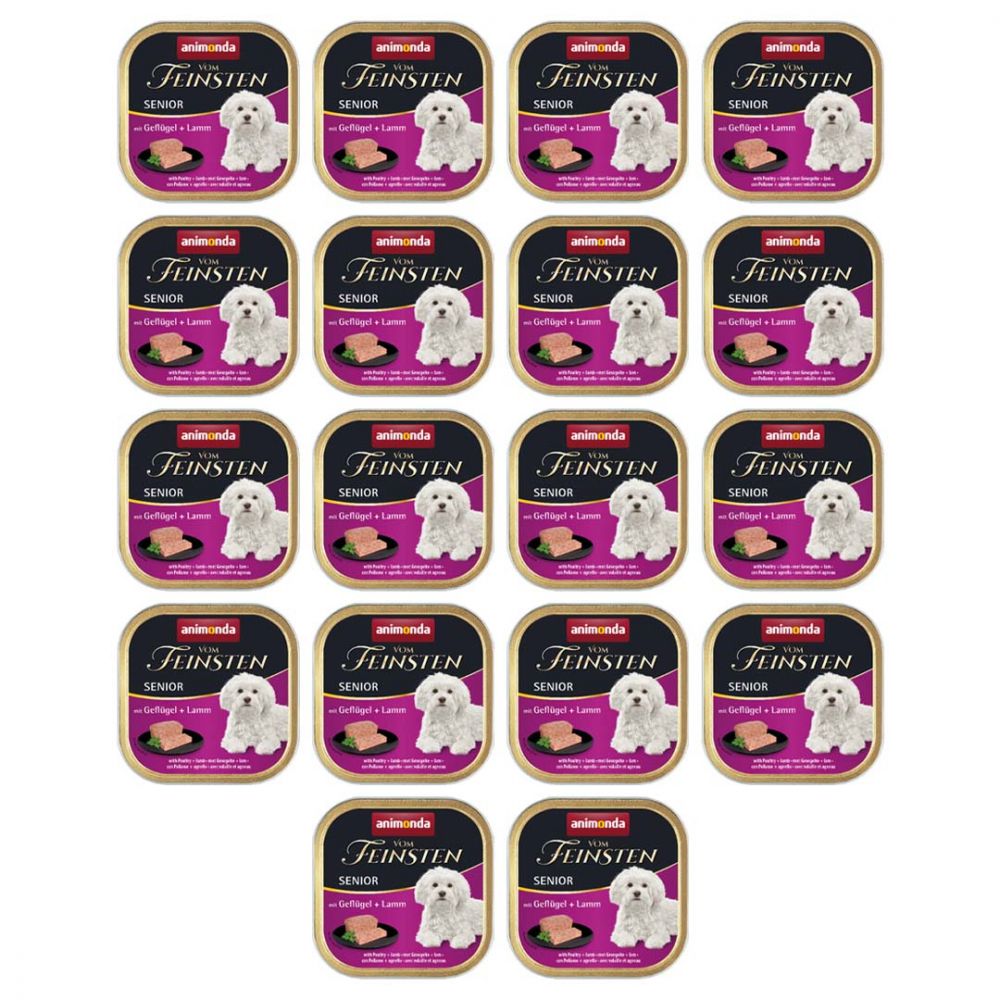 Pakiet Animonda Vom Feinsten Senior z Drobiem i Jagnięciną 18x150G