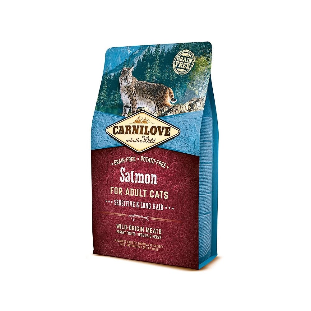 Brit Carnilove Sensitive & Long Hair Bezzbożowa Łosoś Adult Cats Karma Dla Dorosłych Kotów 2 kg