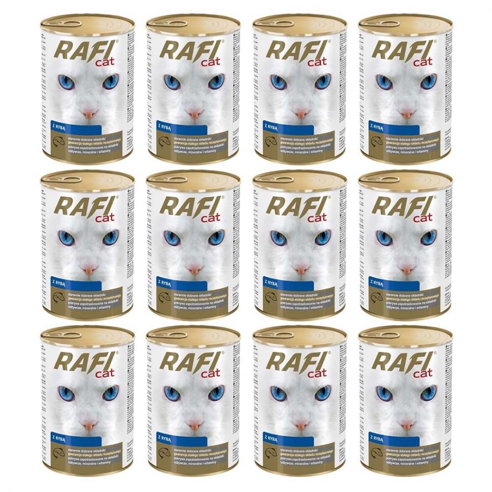 PAKIET FBA Dolina Noteci Rafi Karma Dla Kota z Rybą 415 g X 12