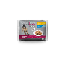 Nutrilove Mięsne Kawałki Z Kurczaka W Sosie Dla Kota 2 x 85 g +  Nutrilove Mięsne Kawałki Z Łososia W Sosie Dla Kota 2 x 85 g