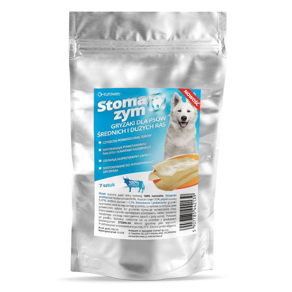 Eurowet Stoma-Zym Gryzaki Dla Psów Średnich i Dużych Ras 7 Sztuk