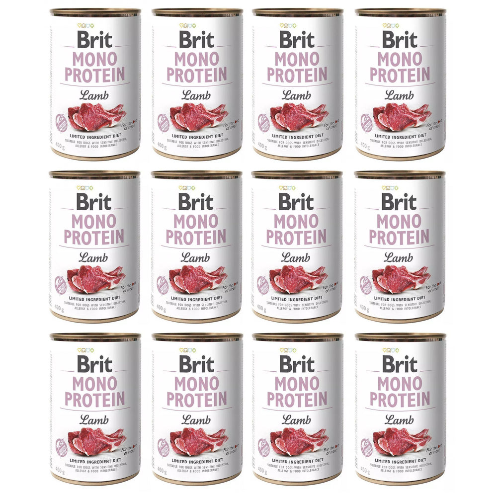 Pakiet Brit Mono Protein Lamb Jagnięcina Mokra Karma Dla Psa 12 x 400 g