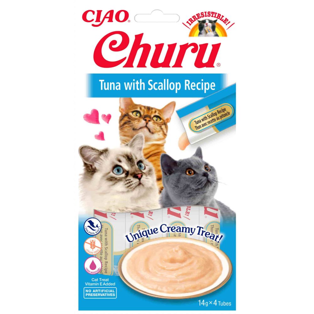 Inaba Ciao Churu Przysmak Dla Kota Tuńczyk, Przegrzebka 56 g
