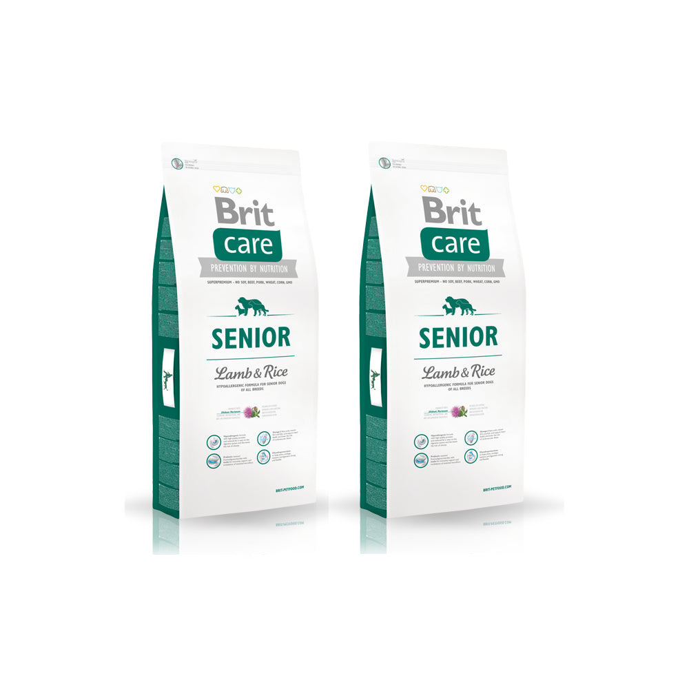 Pakiet Brit Care Lamb & Rice Jagnięcina & Ryż Senior Karma Dla Starszych Psów 2 x 12 kg