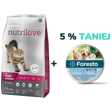 Pakiet Nutrilove Adult z Kurczakiem 8 kg + Foresto poniżej 8 kg 5% TANIEJ