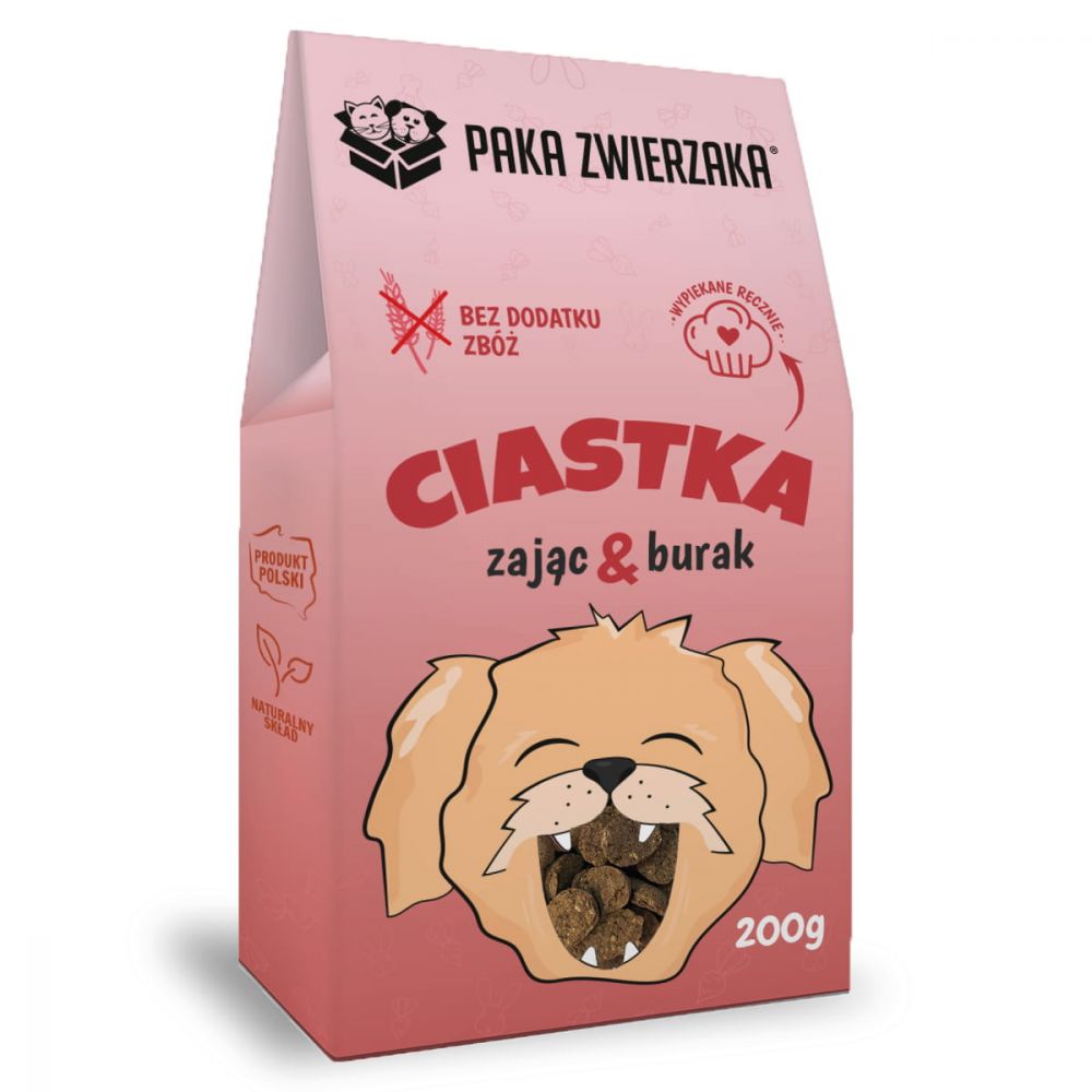 Paka Zwierzaka Ciastka Zając Z Burakiem Przysmak Dla Psa 200 g