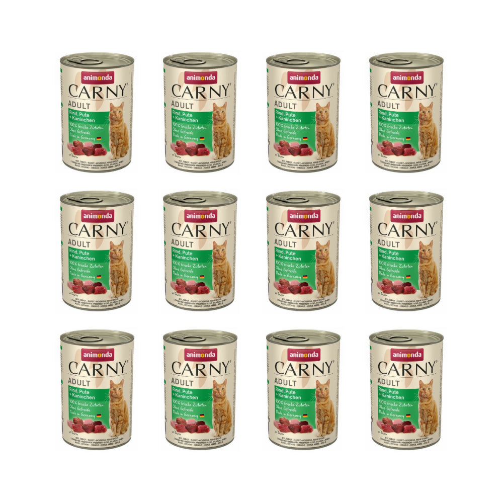 Pakiet Animonda Carny Wołowina, Indyk, Królik 12 x 400 g