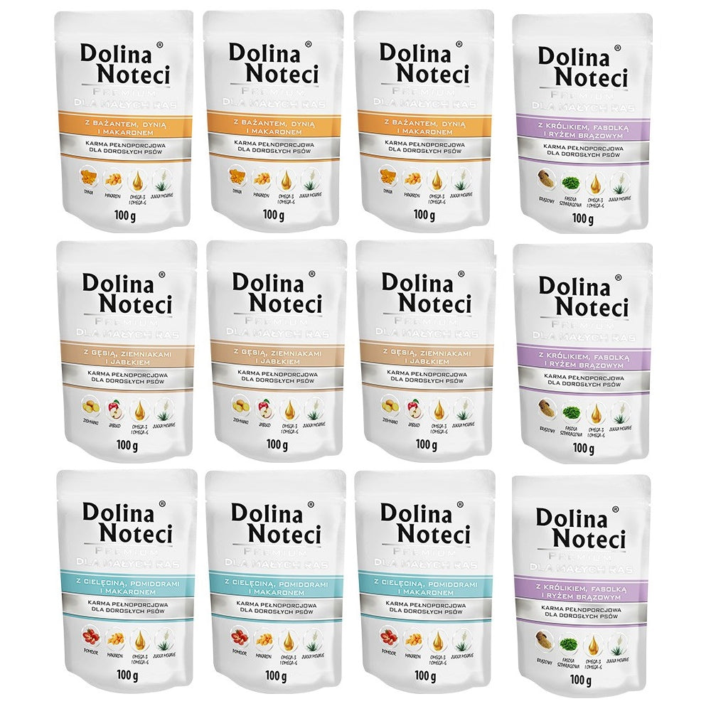 Pakiet Dolina Noteci Premium Mix Smaków Małe Rasy 12 x 100 g