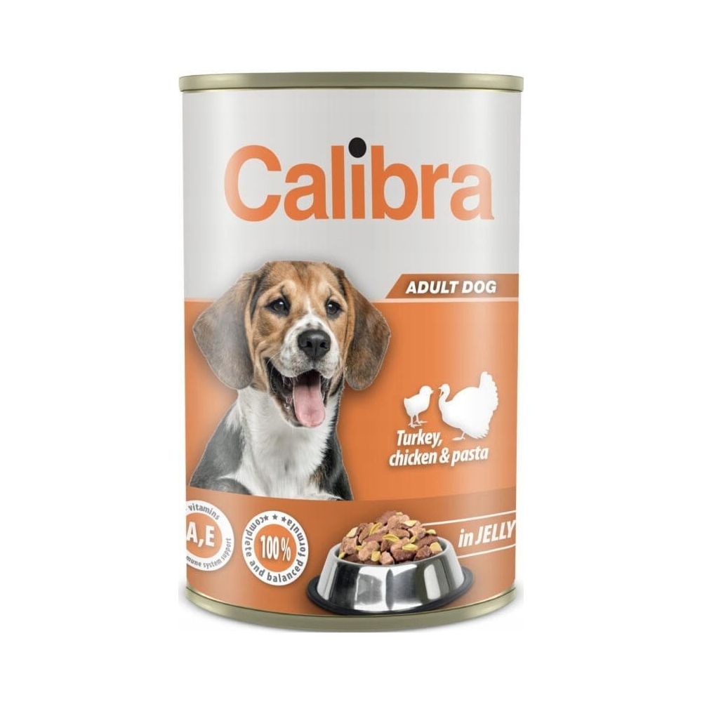 CALIBRA Adult Dog Turkey Chicken and Pasta 1240g puszka