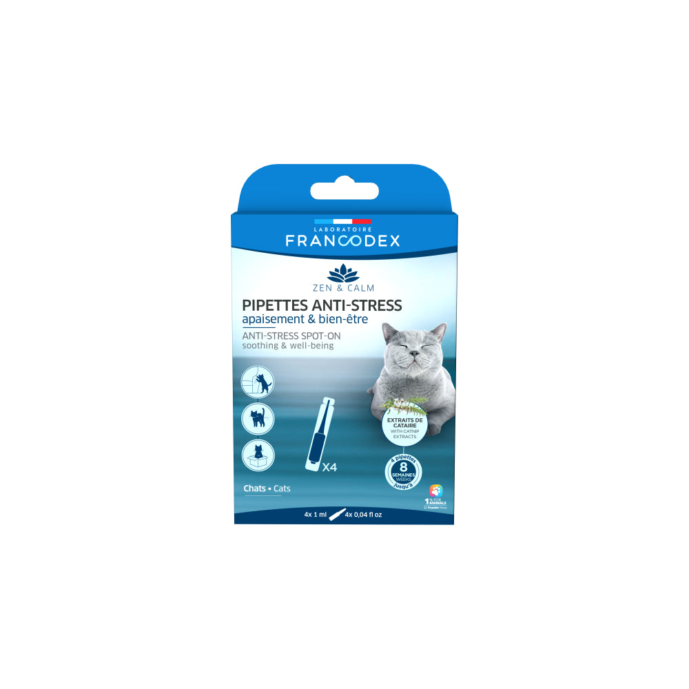 Francodex Krople Antystresowe Dla Kotów z Kocimiętką 4 x 1 ml