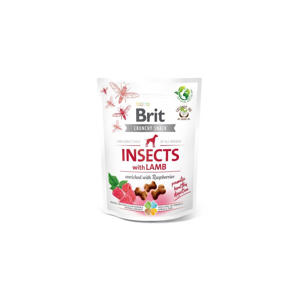 Brit Care Dog Crunchy Cracker Owady, Jagnięcina, Maliny Przysmak Dla Psa  200 g