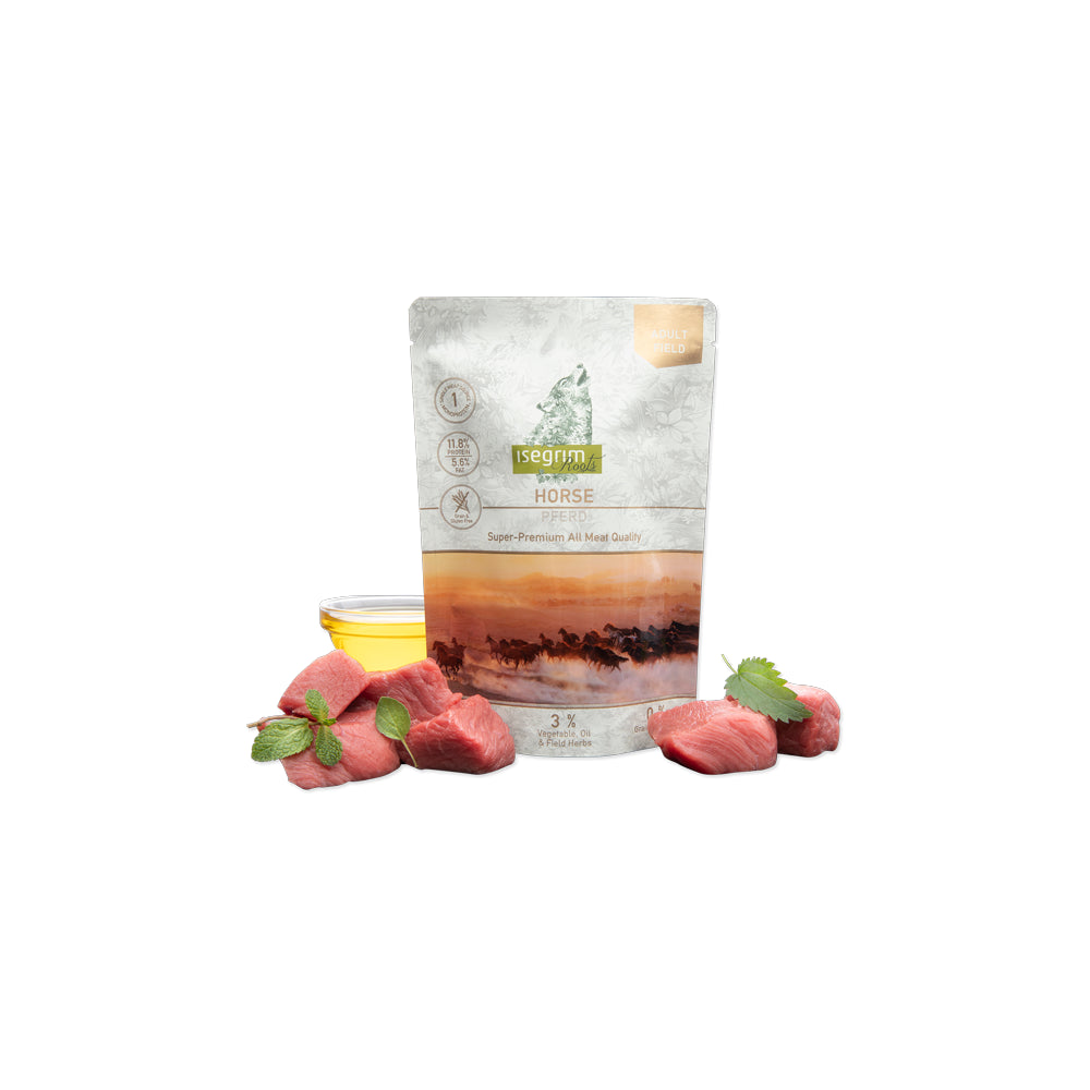 Isegrim Mokra Karma Dla Dorosłych Psów Konina z Mieszanką Warzyw 410 g