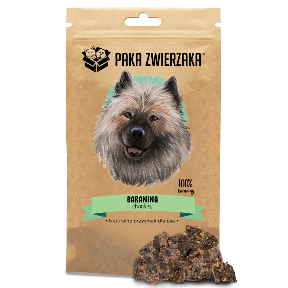 Paka Zwierzaka Chunkies Baranina 100% Przysmak Dla Psa 70 g