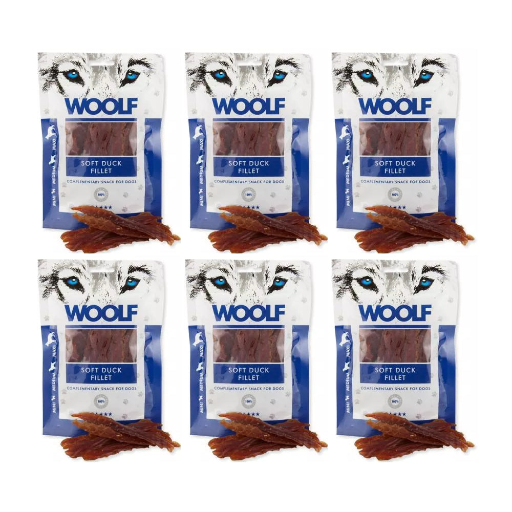 Pakiet Woolf Soft Duck Jerky Fillet Kaczka 6 x 100 g