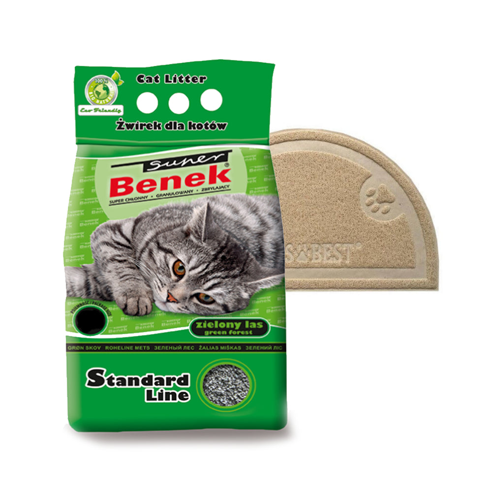 Pakiet Benek Super Zielony Las 25L + Mata z Efektem Antyśladowym GRATIS!