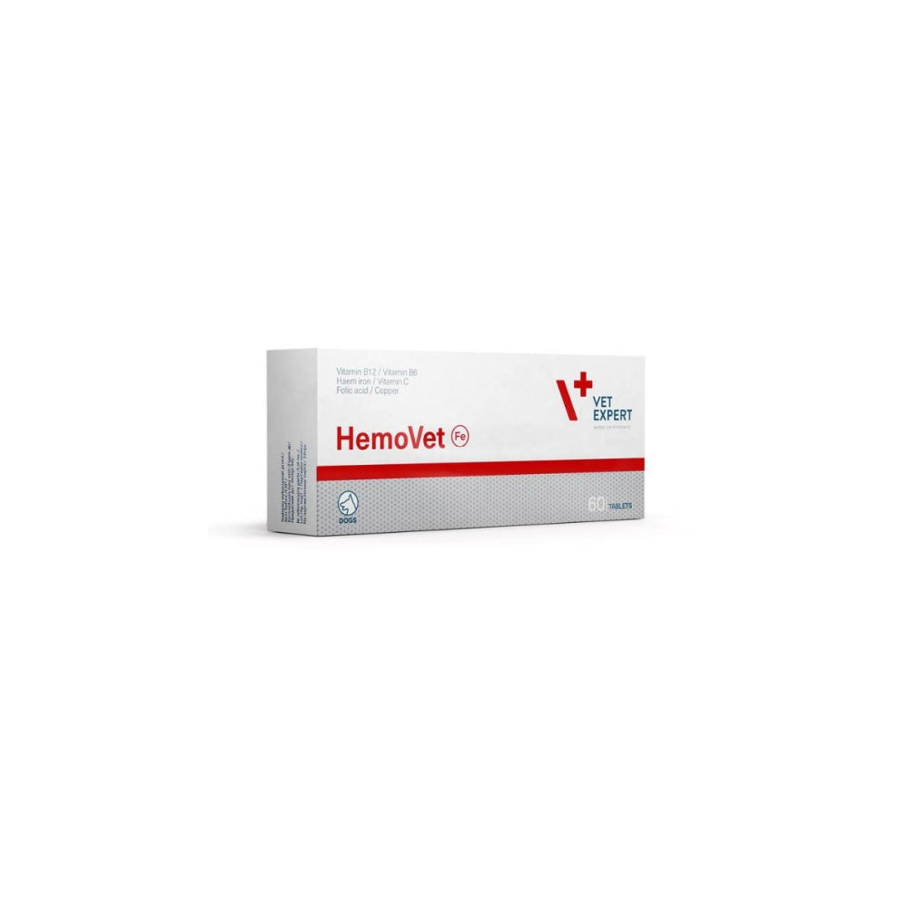 VetExpert HemoVet Preparat Wspomagający dla Psów z Objawami Niedokrwistości 60 Tabletek