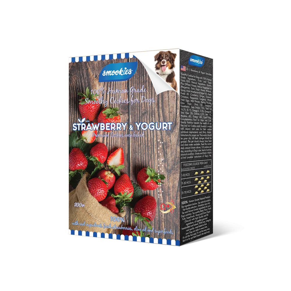 Smookies Ciastka Dla Psa Truskawka z Jogurtem 200 g