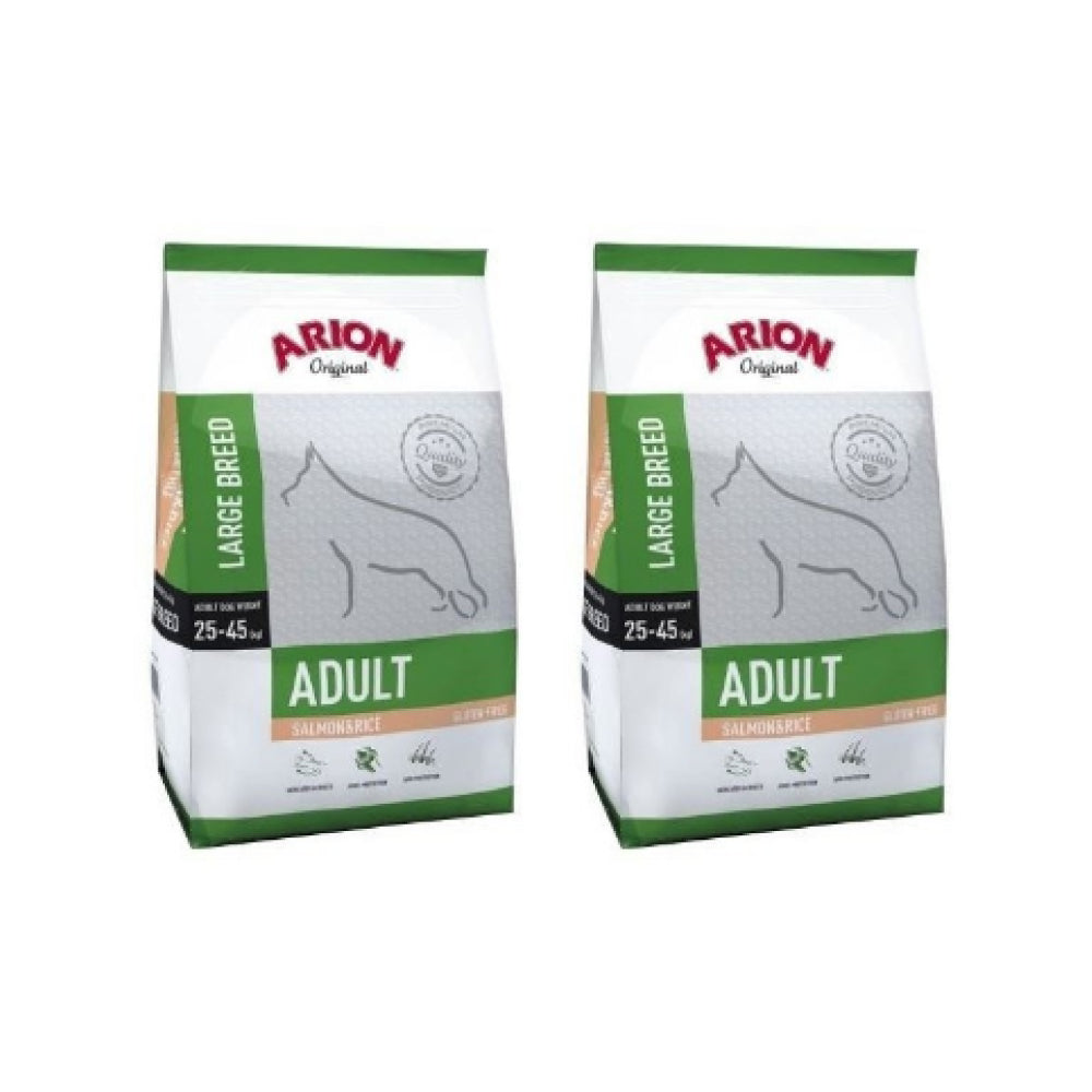 Pakiet Arion Original Salmon & Rice Łosoś & Ryż Large Adult Karma Dla Dorosłych Psów Dużych Ras 2 x 12 kg