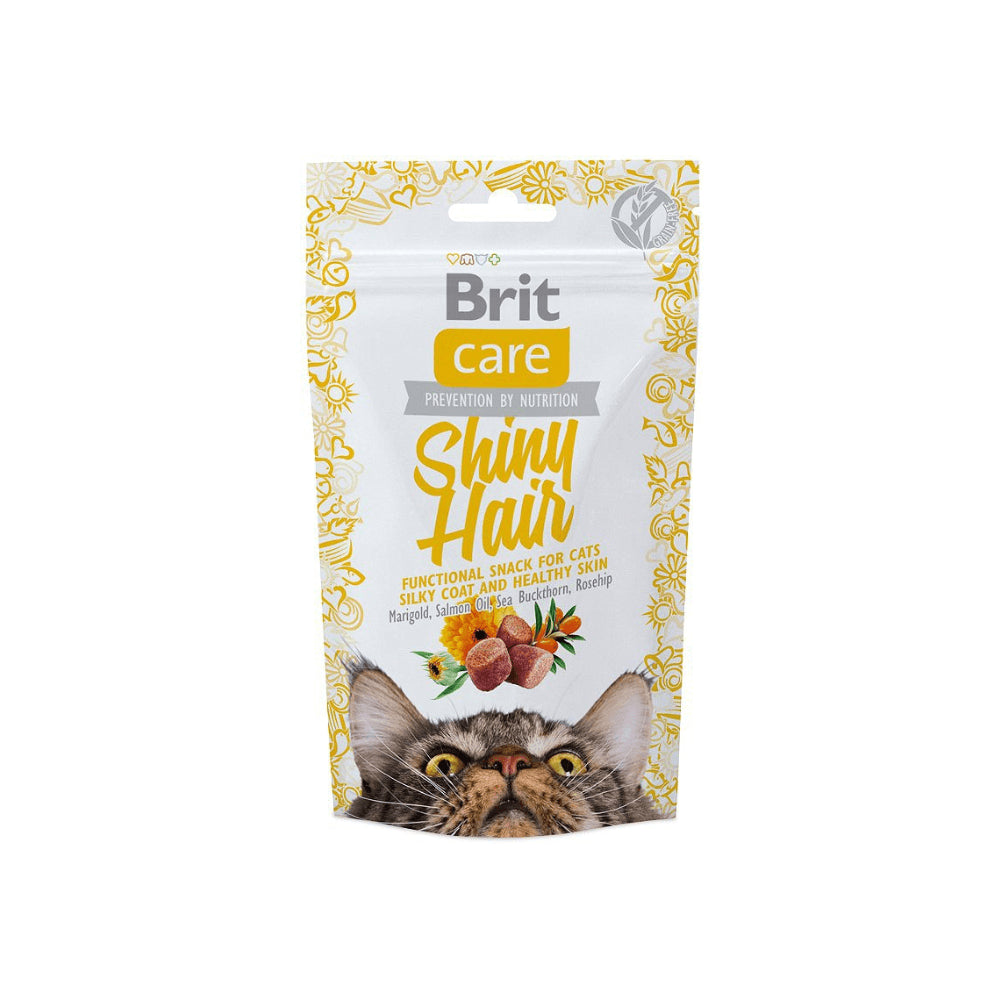 Brit Care Snack Shiny Hair Błyszcząca Sierść Przysmak Dla Kota 50 g