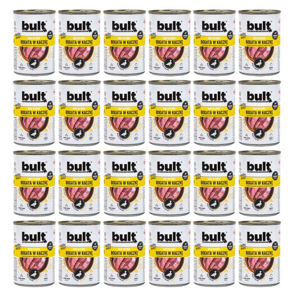 Pakiet Bult Karma Mokra Dla Dorosłych Psów Bogata w Kaczkę 24 x 400 g
