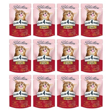 Pakiet Club 4 Paws Mokra Karma Dla Dorosłych Kotów Wołowina W Kremowej Zupie Brokułowej 12 x 85 g