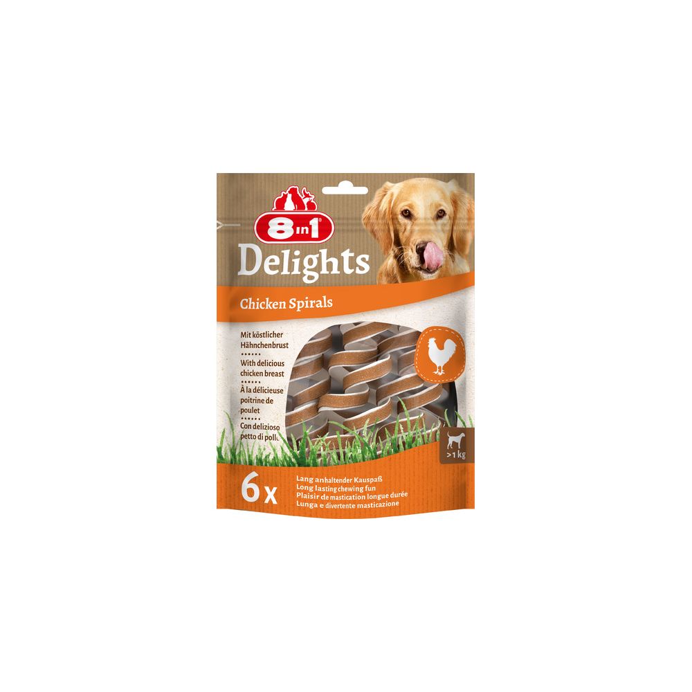 8in1 Delights Chicken Spirals Przysmak Dla Psów 6 sztuk 60 g