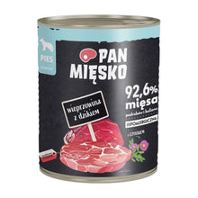 Pan Mięsko Wieprzowina z dzikiem 800g karma mokra dla psów dorosłych