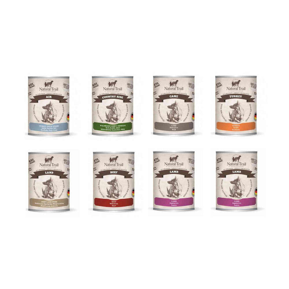 Natural Trail Dog Mix Smaków 7 x 800 g + 1 gratis